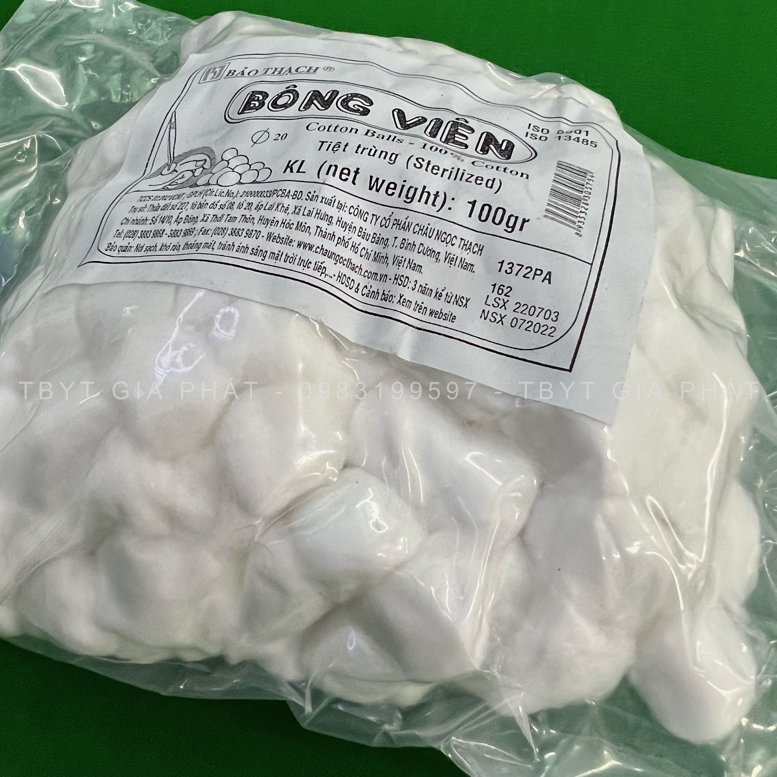 BÔNG VIÊN TIỆT TRÙNG BẢO THẠCH 100GR