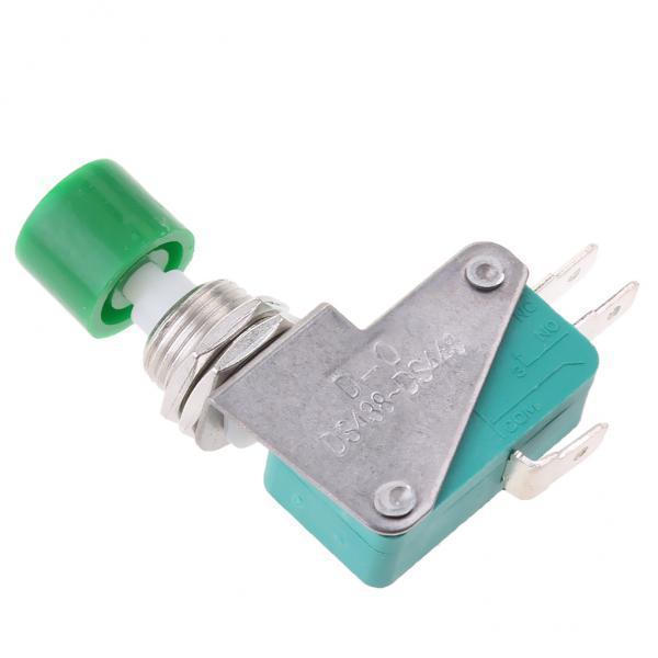 2xMicro Switch DS438-448 Tactile Push Button Switch 15A 125/250VAC Green