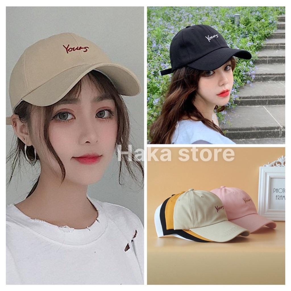 Mũ lưỡi trai Yours,Nón kết nhiều màu phong cách Ulzzang form unisex nam nữ