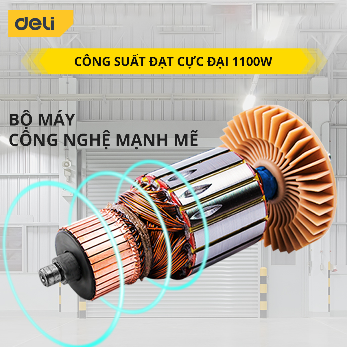 Máy Cắt Cầm Tay Mài Góc Deli Cao Cấp 1100W - Sừ Dụng Với Mọi Chất Liệu - Thiết Kế An Toàn, Tiện Dụng - DL681001