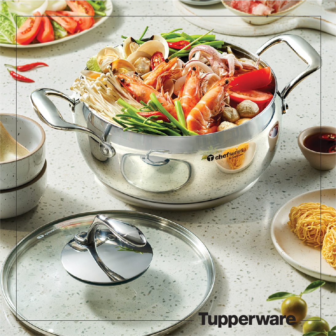 Nồi Tupperware Tchef 3.8L (Nắp Kính)