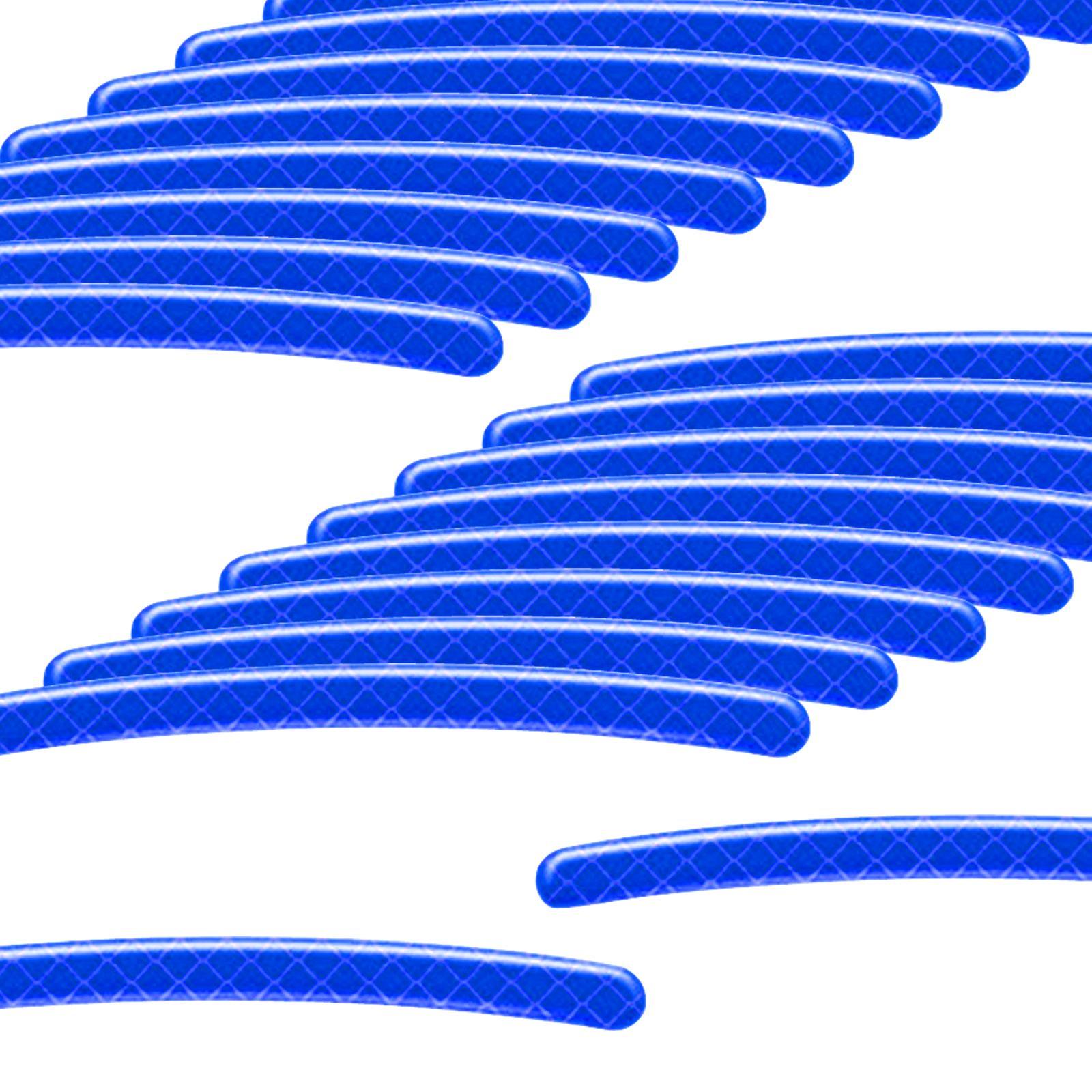 40 Universal Car Wheel Hub Reflective Sticker for Bicycle Night Driving Blue