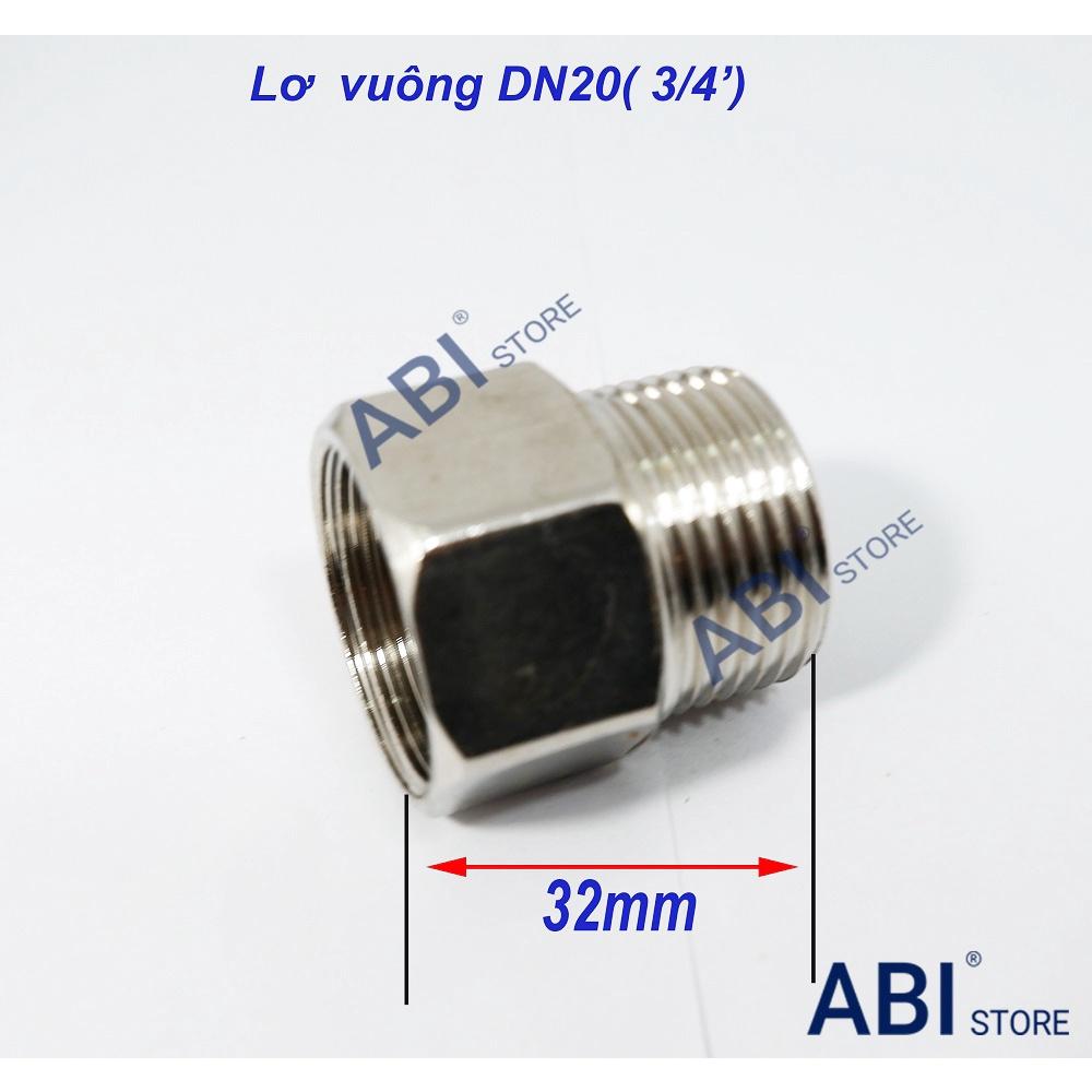 Lơ inox dn20 vuông bóng hàng dày đẹp giá rẻ