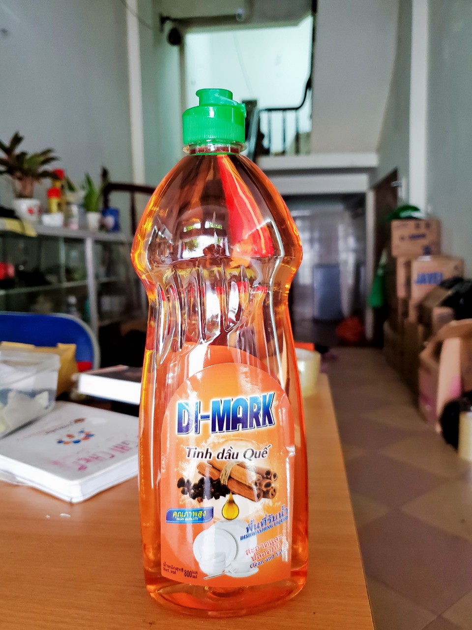 COMBO Sản Phẩm Nước Rữa Chén 800ml - Lau Sàn 1 lít DI-MARK Hương Quế,Công Nghệ Thái Lan Cao Cấp