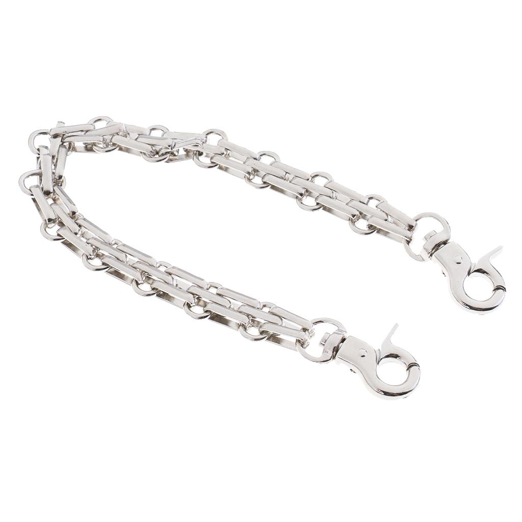 2 Pieces Metal Pocket Handle Handbag Wallet Bag Chains 25cm 9.84" Strap