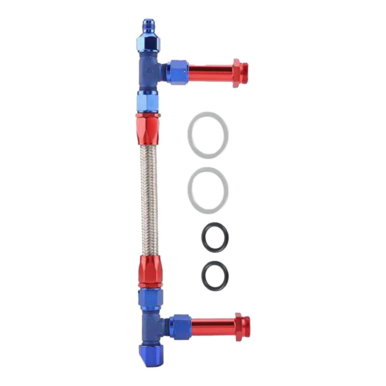 Braided Fuel Line Red Blue