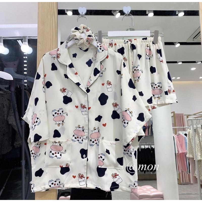BỘ NGỦ LỤA XINHHH TẶNG KÈM NƠ BUỘC TÓC HOTHIT