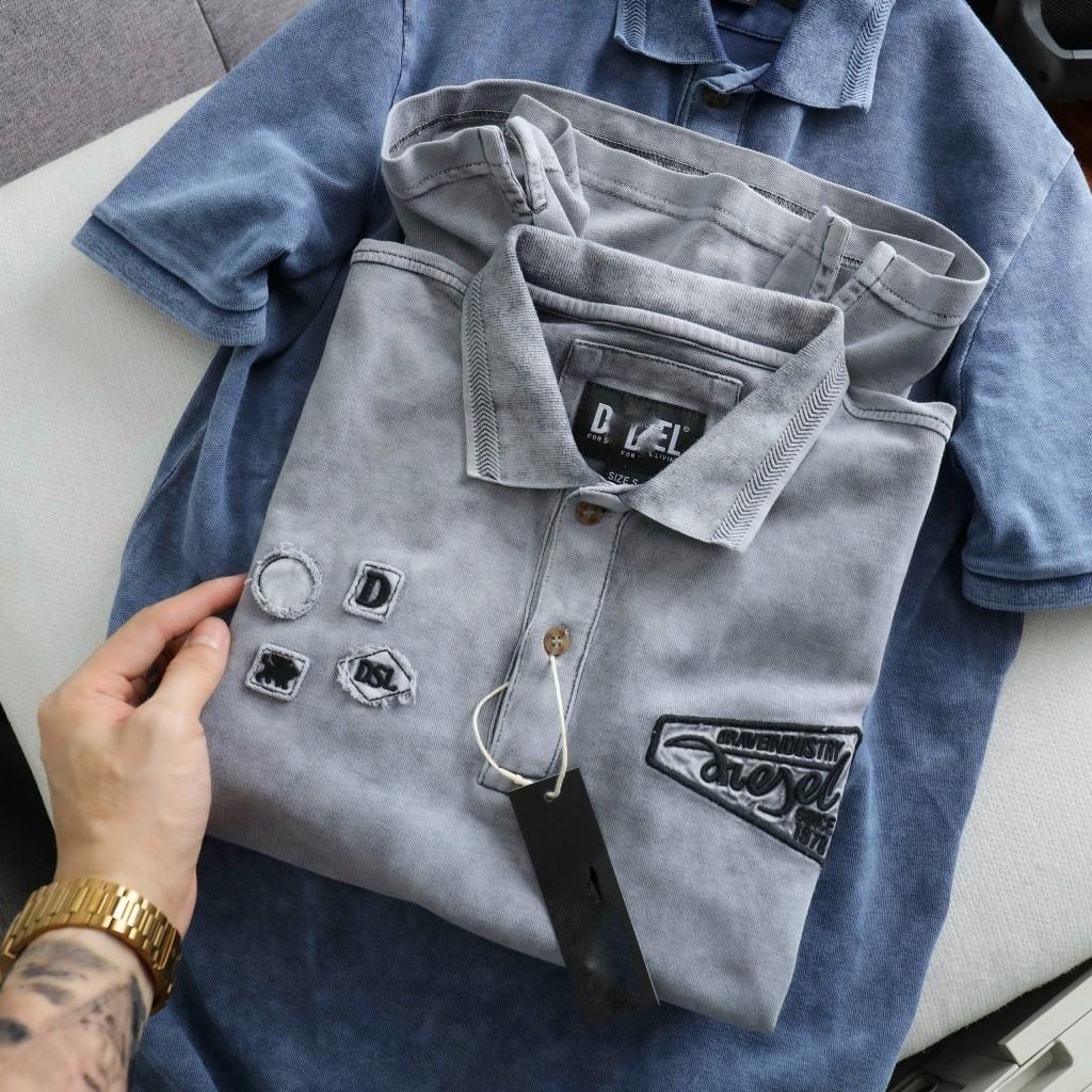 Áo thun polo D.I.E.S.E.L wash acid_chiến thuật_dã ngoại - kiểu 2
