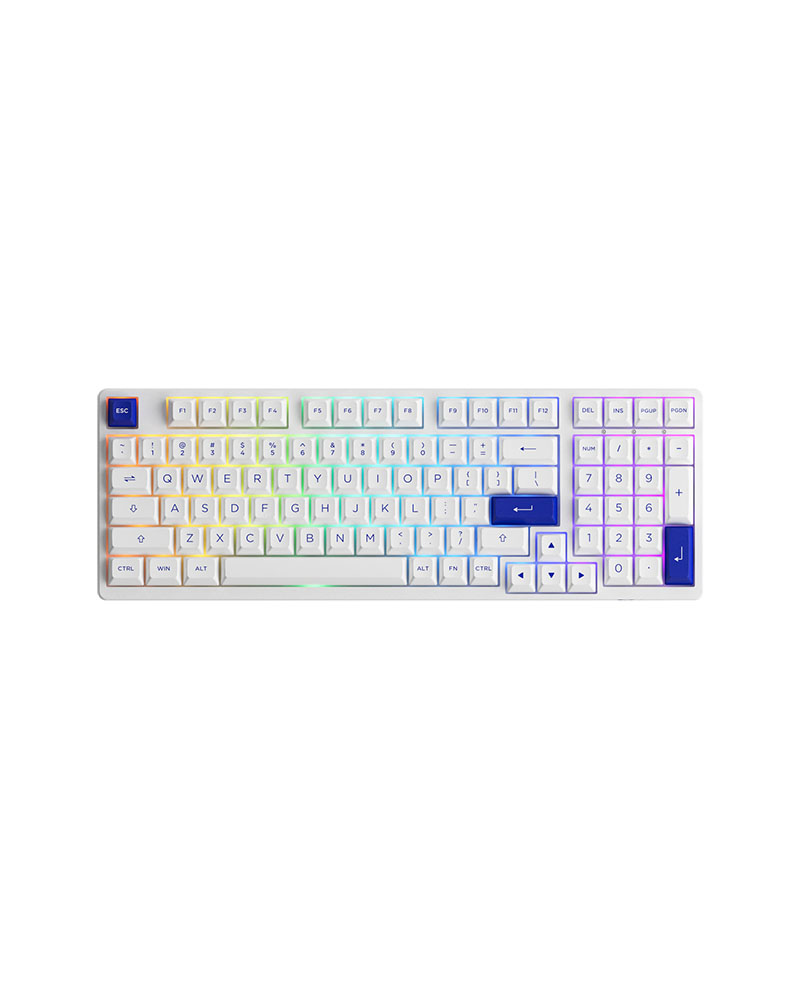 Bàn phím cơ AKKO 3098N Multi-modes Blue On White