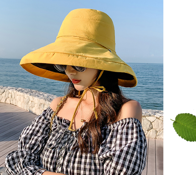 Mũ rộng vành chống nắng chống tia UV đội 2 mặt cao cấp, nón nữ vành to mẫu mới