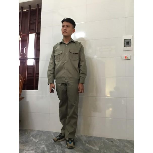 Bộ đồ bảo hộ lao động kaki loại dày dài tay SHUNI 021B