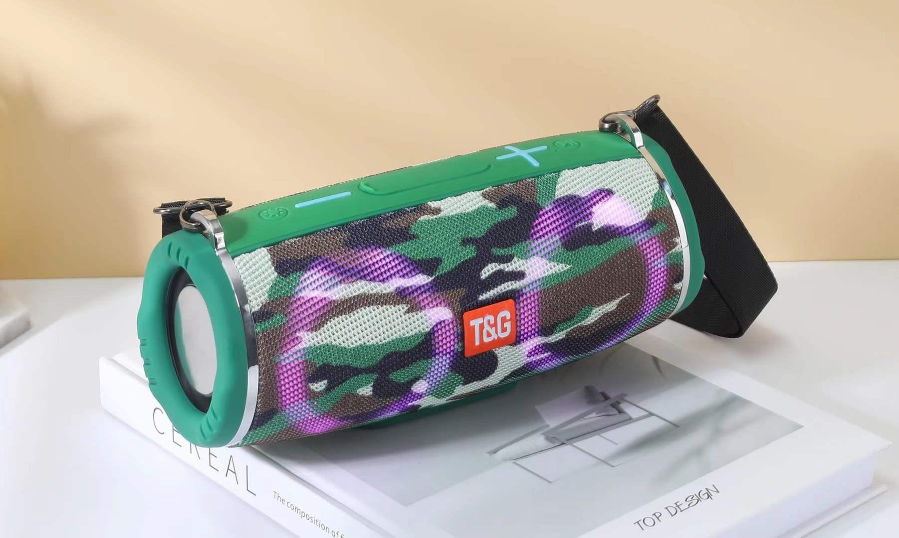 Eonko new TG642 Diễn giả không dây di động với Bluetooth TF USB FM AUX Handsfree LED Light Shrans