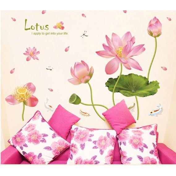 Decal Sen hồng Lotus