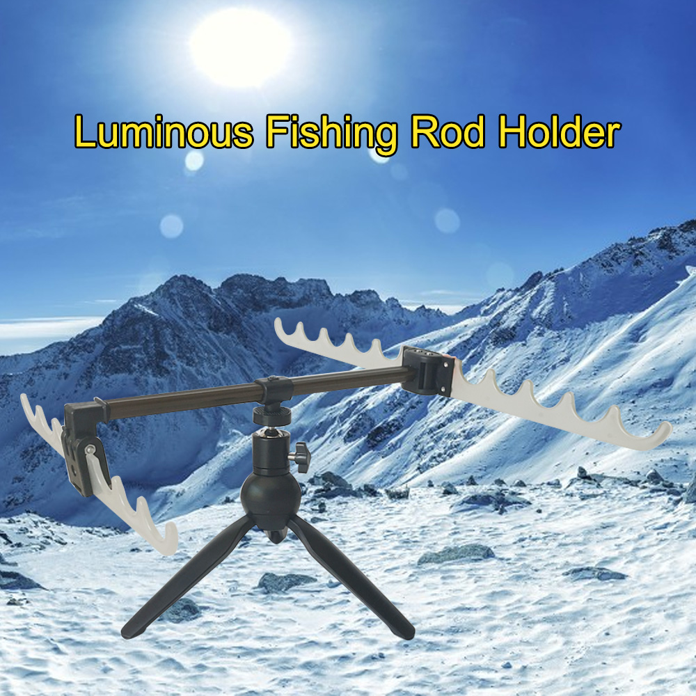 Chân đế/ giá đỡ cần câu cá bằng hợp kim nhôm, có phát sáng