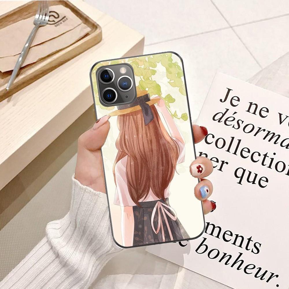 Ốp lưng dành cho điện thoại iPhone XR Silicon dẻo hình Phía Sau Cô Gái