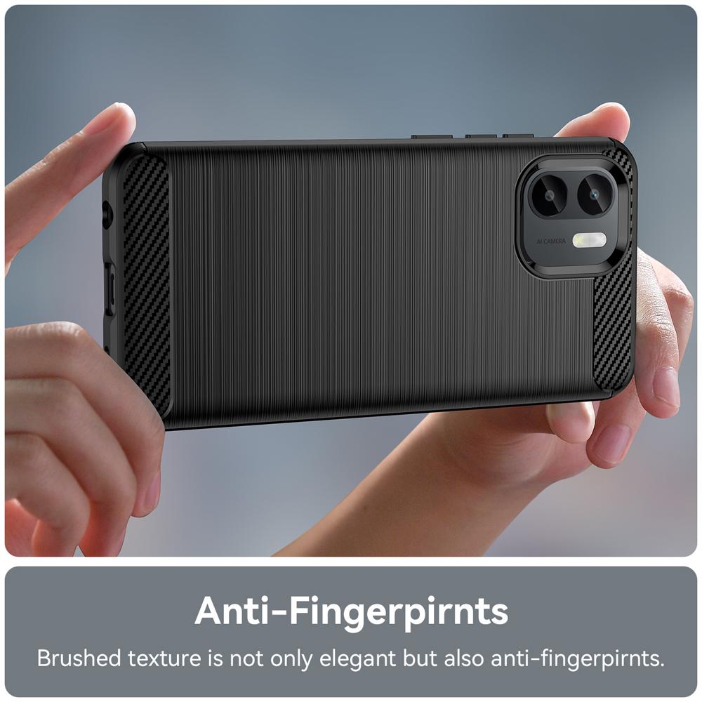 Ốp lưng dành cho Xiaomi Redmi A1 ốp silicone mềm Carbone phay xước chống sốc chống vân tay