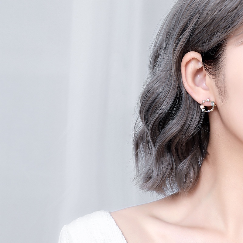 Khuyên tai tròn kiểu hàn quốc