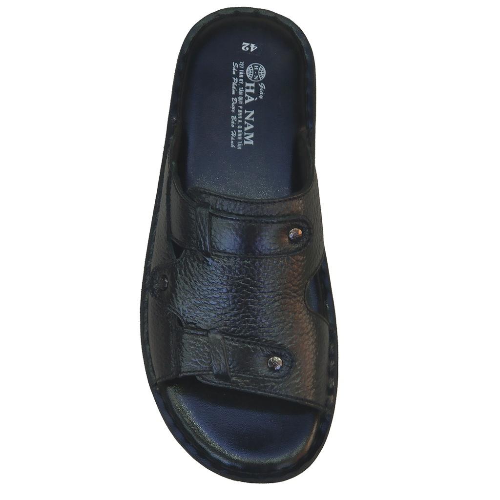 Dép Nam Quai Ngang Da Bò Thật TiTi ĐÔ Cao Cấp DNA2125d