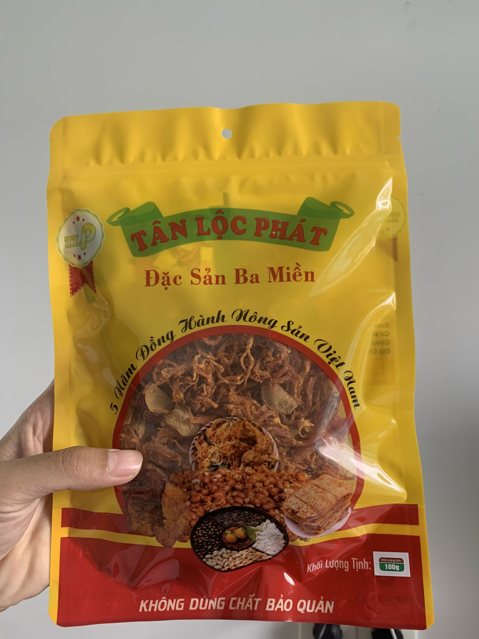 KHÔ HEO CHÁY TỎI TÂN LỘC PHÁT BỊCH 100G