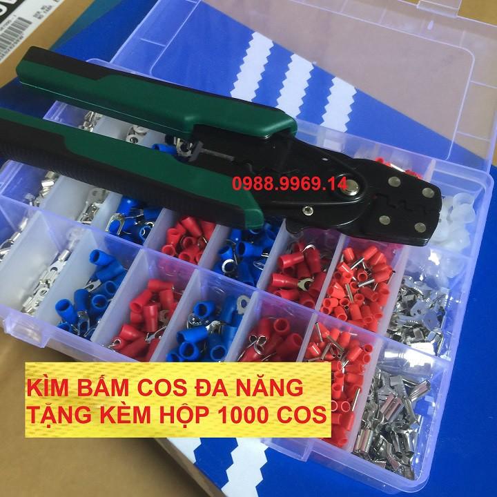 KÌM BẤM COS ĐA NĂNG TẶNG HỘP 1000 COS