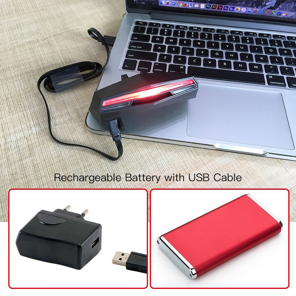 Đèn hậu xe đạp thông minh có thể sạc lại