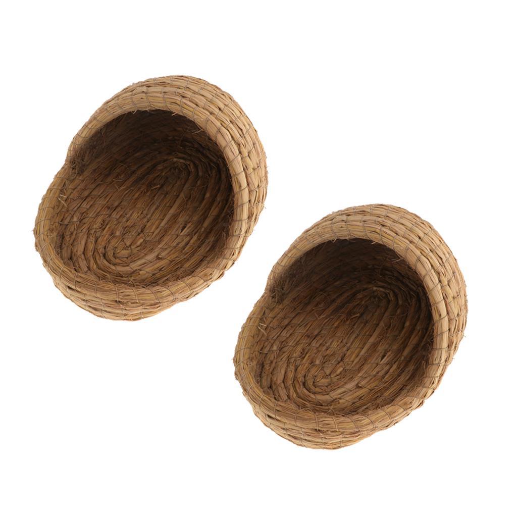 2x Rabbit, Gerbil, Chinchillas, Hamster, Bunny Habitat House Cage Straw Nest