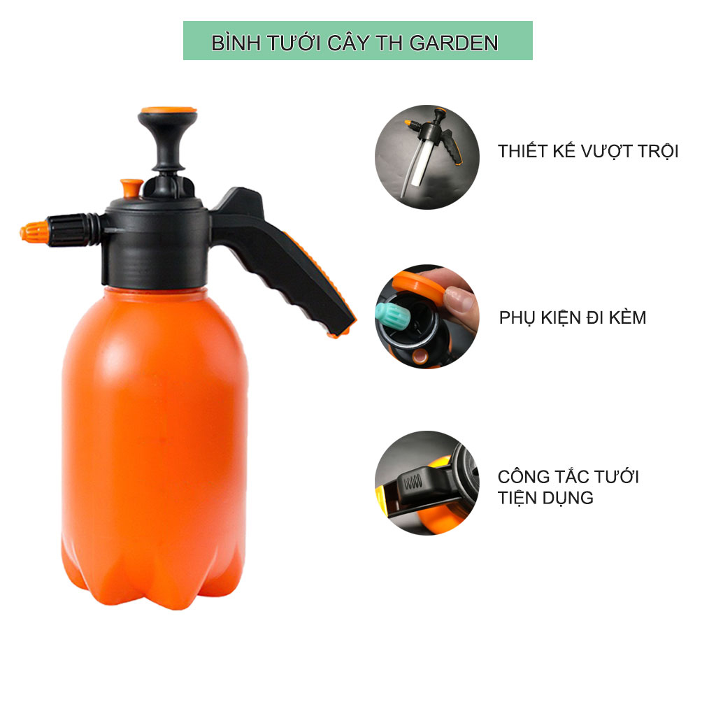 Bình Tưới Cây Cao Cấp TH Garden - Bình Tưới Nước Chuyên Tưới Cây Cảnh, Cây Hoa - Nhựa HDPE cao cấp siêu bền