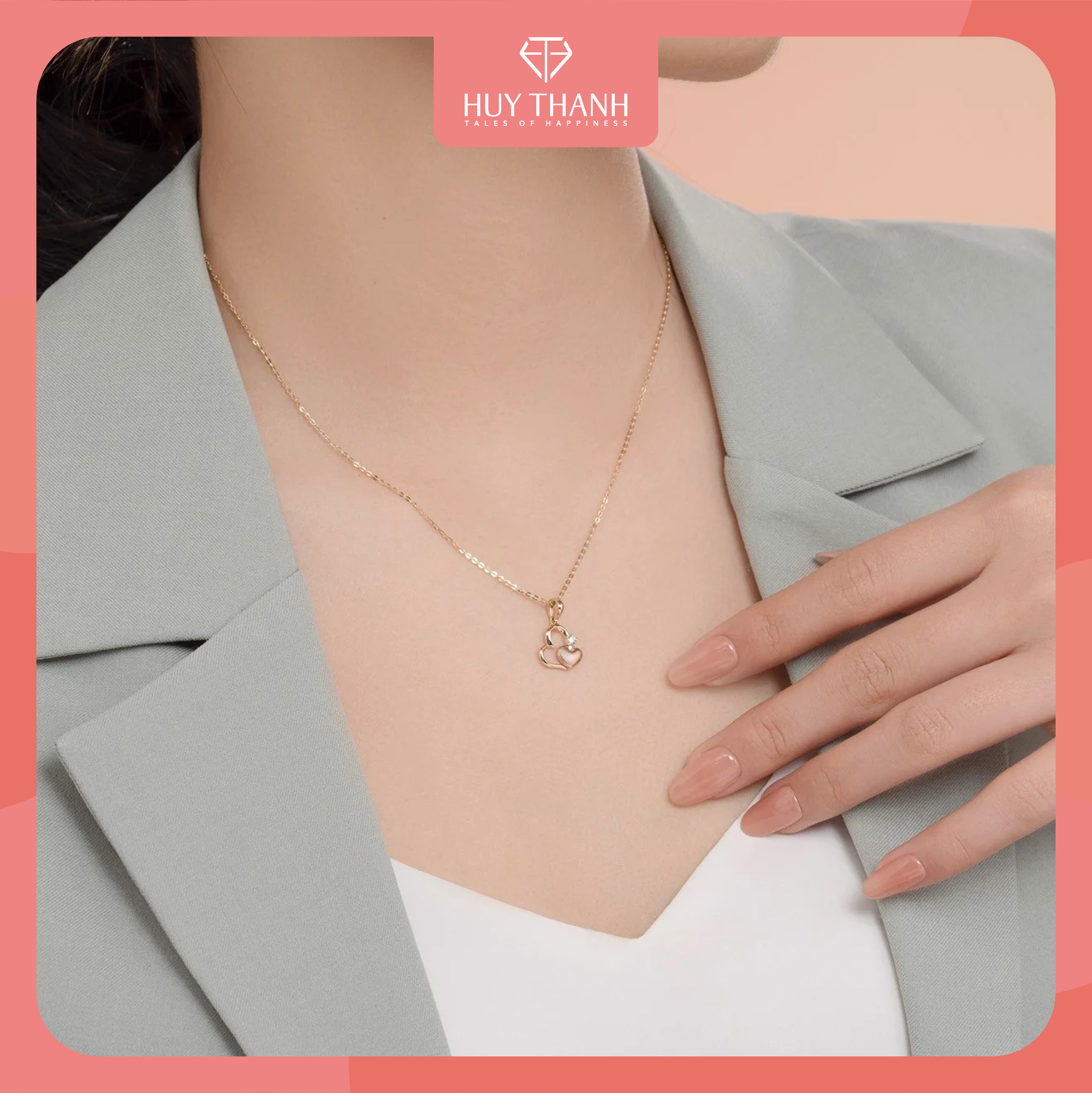 Mặt Dây Chuyền Vàng 14k Heart's Desire MDMAMD664 Huy Thanh Jewelry