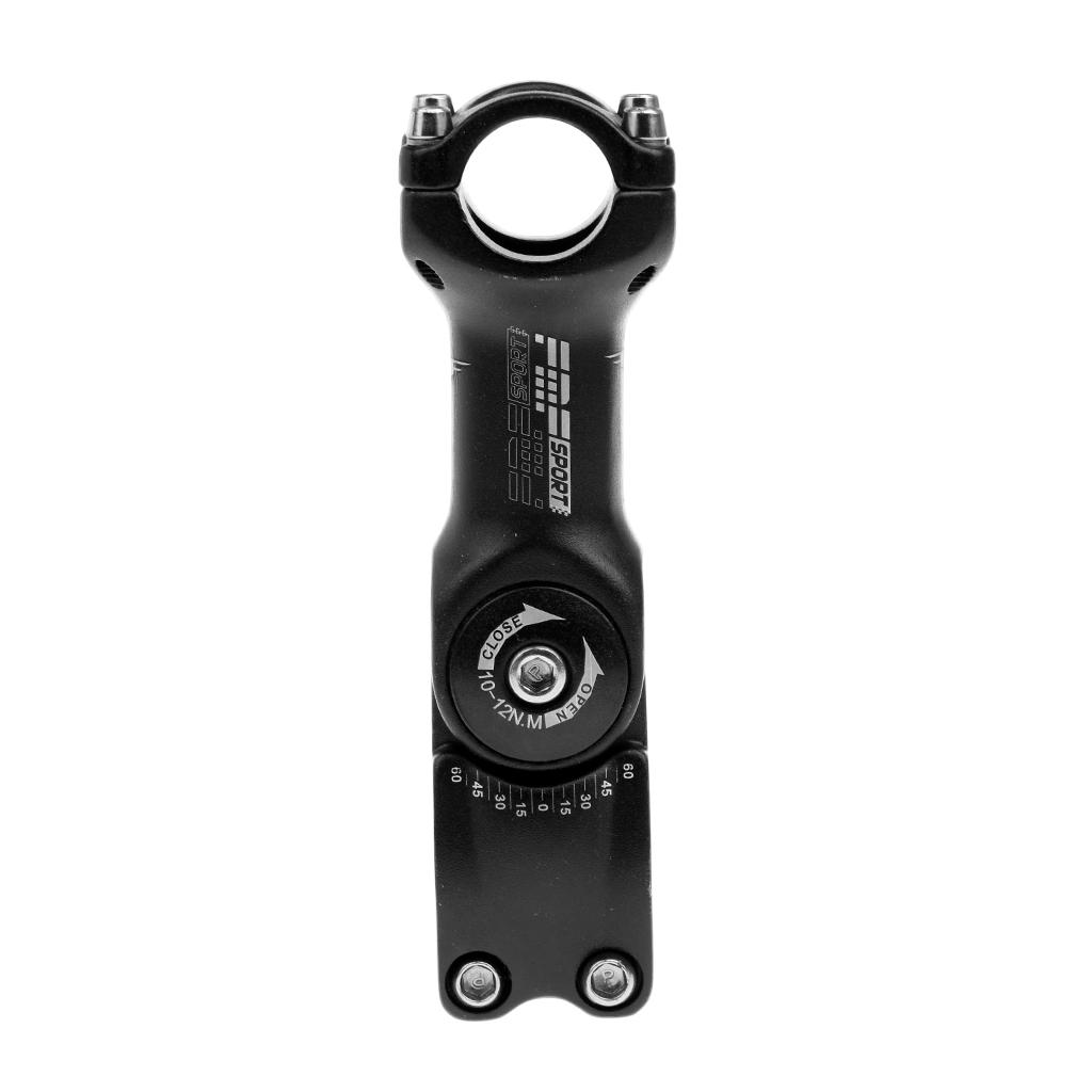 25.4mm Handlebar Stem 60 ° Angle Adjustable MTB Bicycle Handlebar Stem -Black