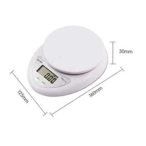 Cân tiểu ly điện tử nhà bếp mini định lượng 1g - 5kg làm bánh độ chính xác cao kèm 2 viên pin AAA