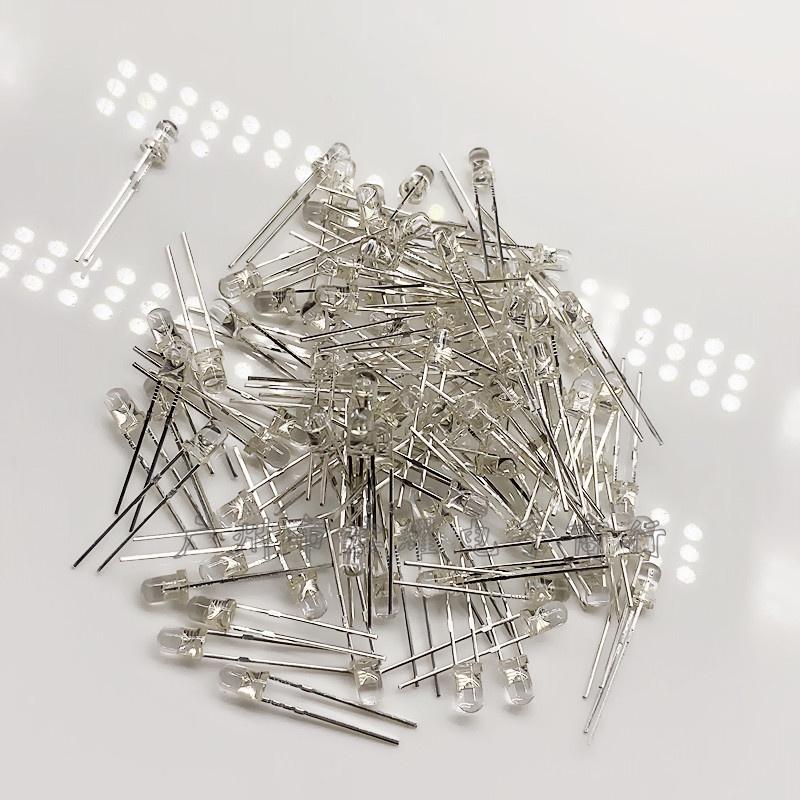 LED 3mm đơn sắc đỏ, lục, vàng, lam và trắng