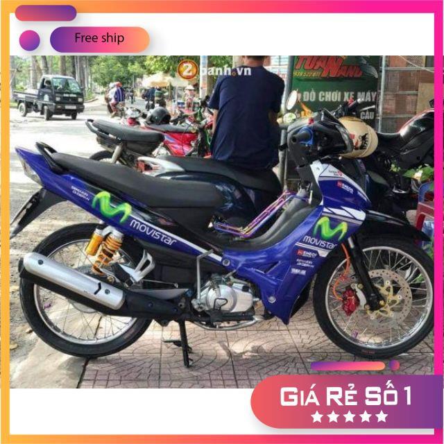 Tem rời xe jupiter Movista dán xe xanh gp
