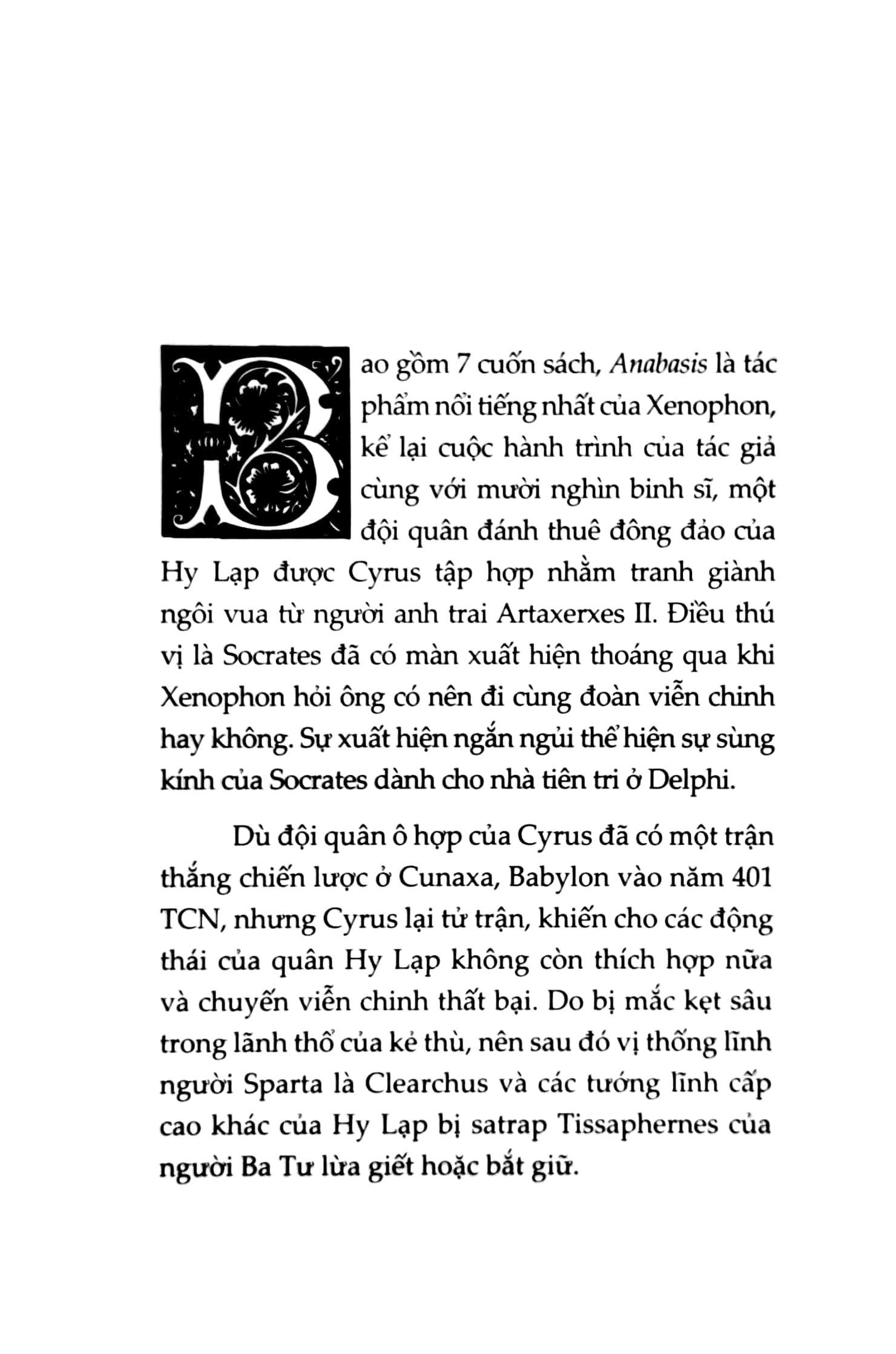 Anabasis - Hồi Ký Viễn Chinh Xứ Ba Tư - Bìa Cứng