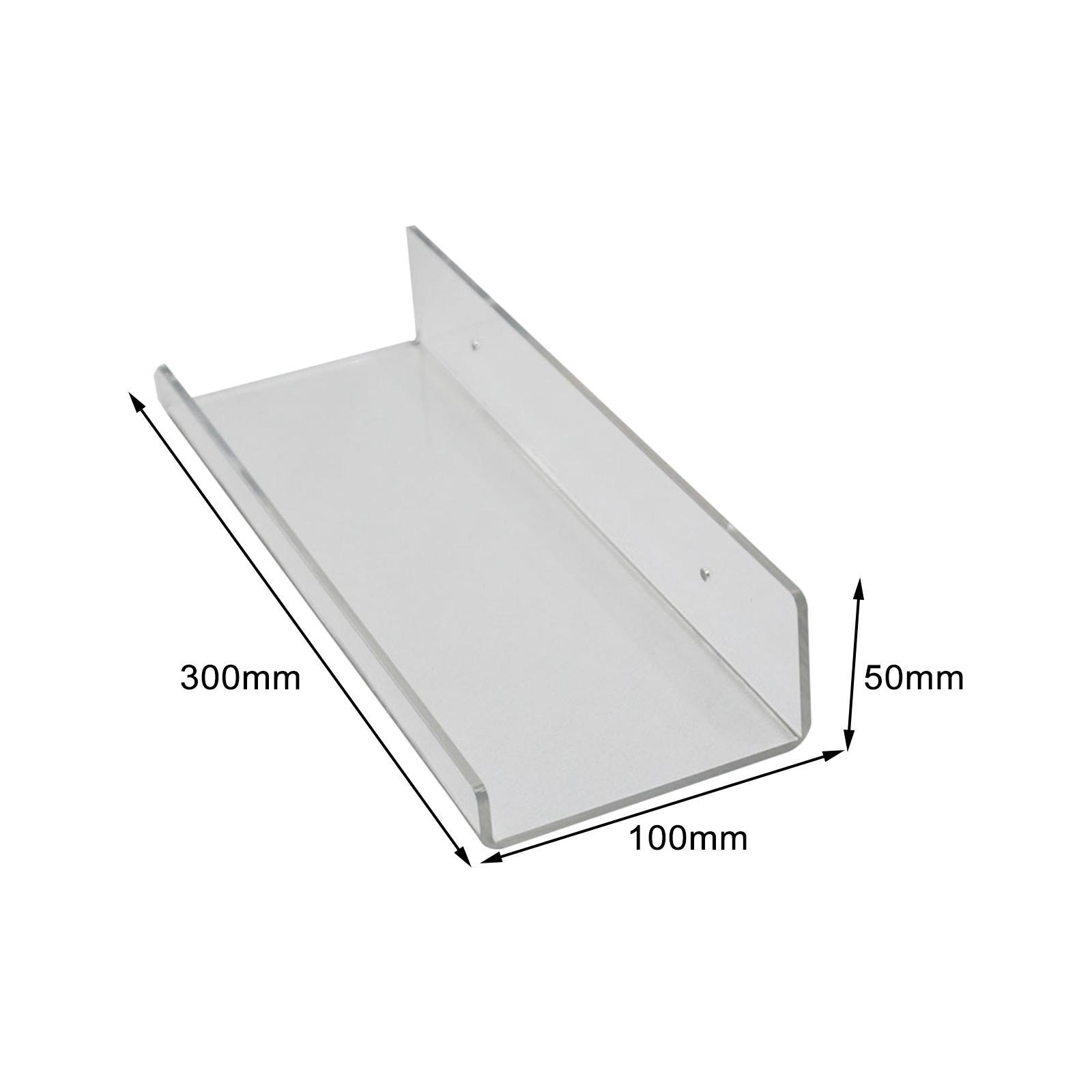 Acrylic Floating Wall Shelf Sturdy Clear for Hallway Kitchen Bathroom