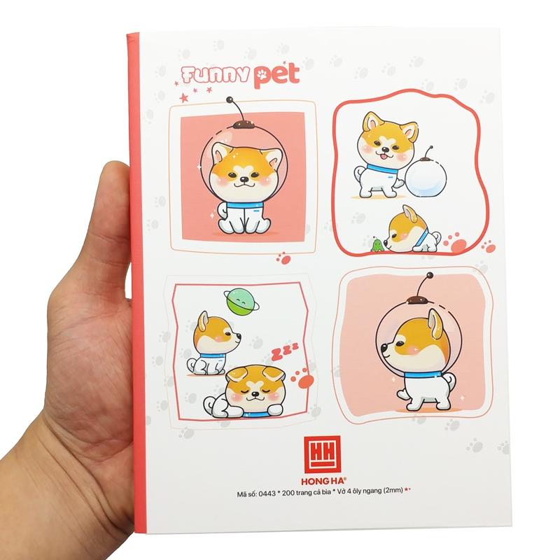 Vở Class Funny Pet - 4 Ly Ngang 200 Trang 58gsm - Hồng Hà 0443 (Mẫu Màu Giao Ngẫu Nhiên)