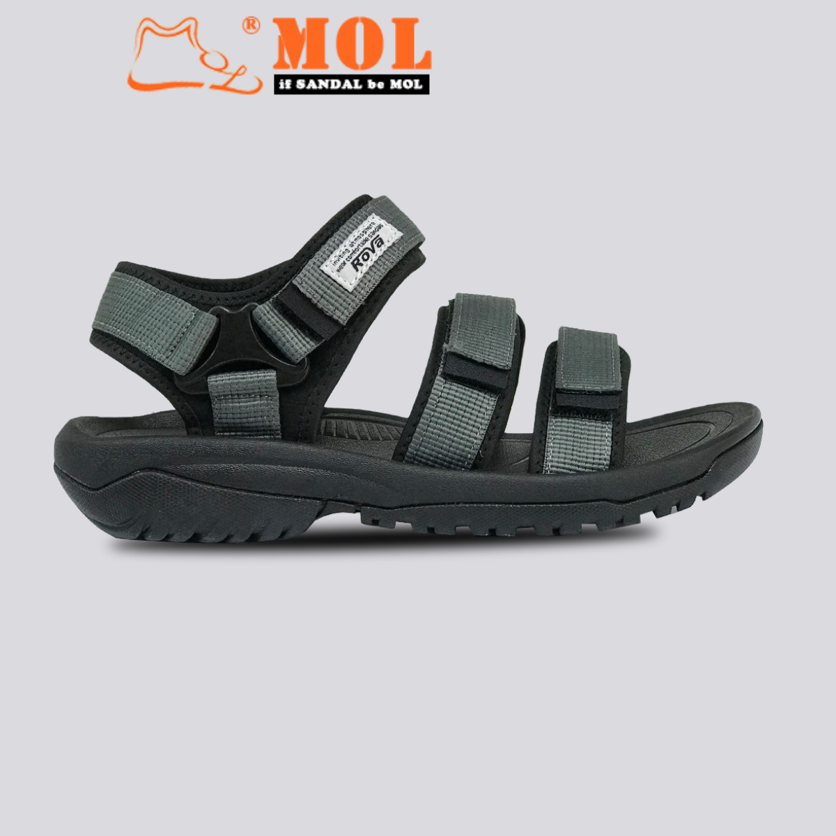 Sandal nam 3 quai ngang dán xé hiệu Rova RV183-1G