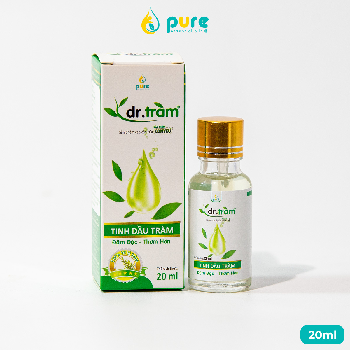 Tinh dầu Dr.Tràm giữ ấm, kháng khuẩn, phòng cảm lạnh 20ml - - Tinh dầu thiên nhiên, an toàn cho sức khỏe gia đình