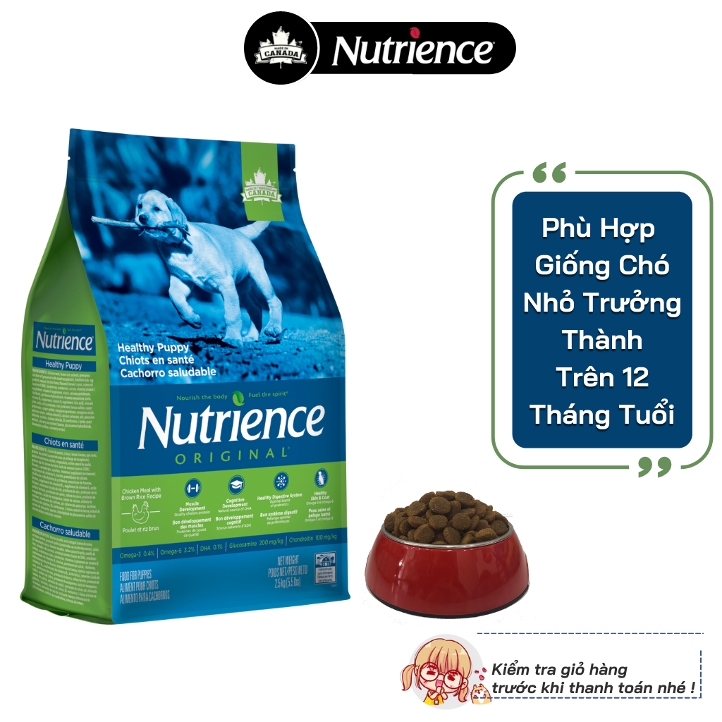 Thức Ăn Cho Chó Con Nutrience Infusion Bao 2.27kg Thịt Gà, Rau Củ Và Trái Cây Tự Nhiên