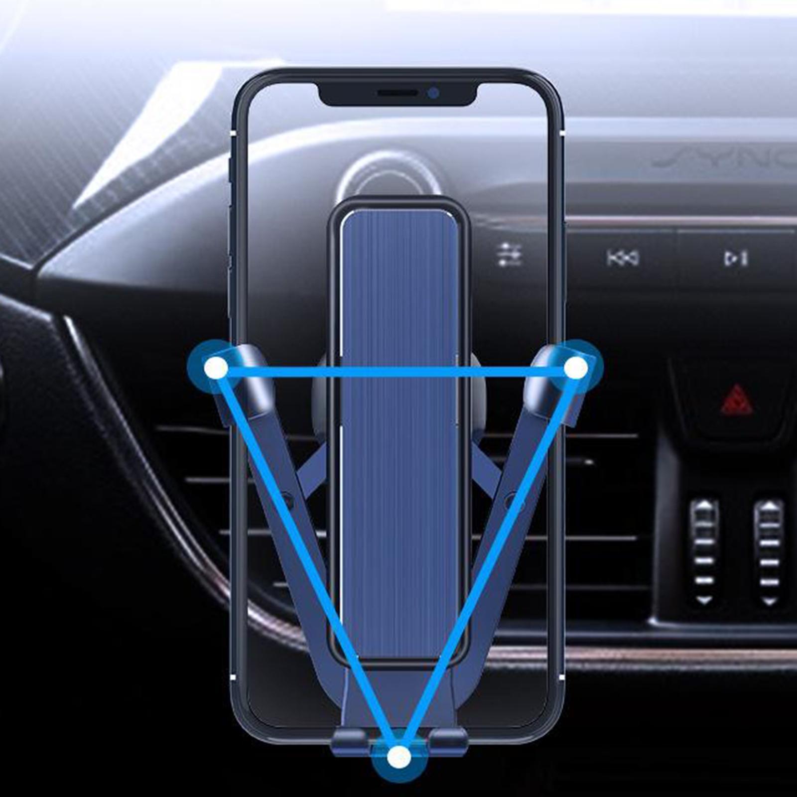 Car Phone Mount for Air Vent Auto Lock Fit for 4-6 inch Phones blue