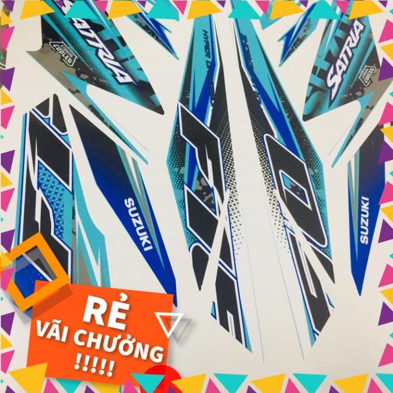 Tem rời Satria xe xanh ngọc - mẫu mới 2021