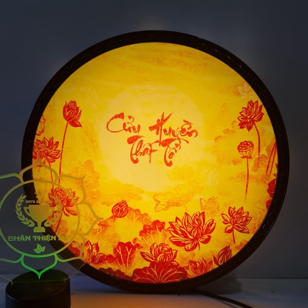 Đèn hào quang Trúc Chỉ in thờ gia tiên_HQTC2