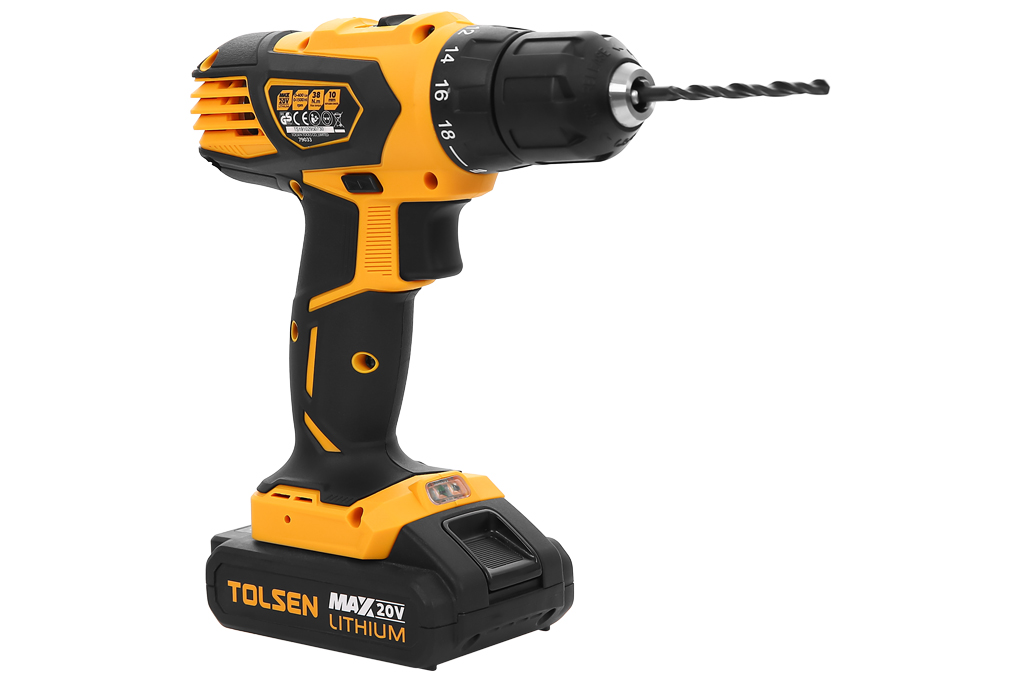 MÁY KHOAN PIN 2 TỐC ĐỘ 10MM 20V TOLSEN- HÀNG CHÍNH HÃNG
