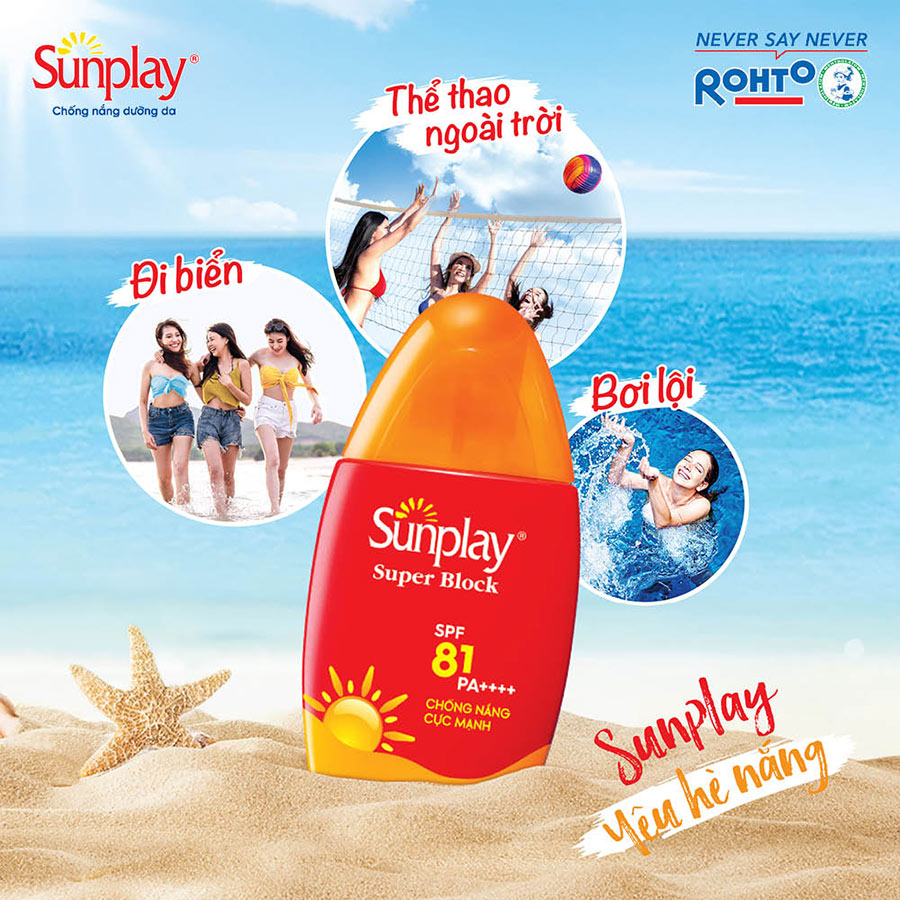 Kem chống nắng Sunplay cực mạnh dạng sữa Sunplay Super Block SPF 81, PA++++ 70g