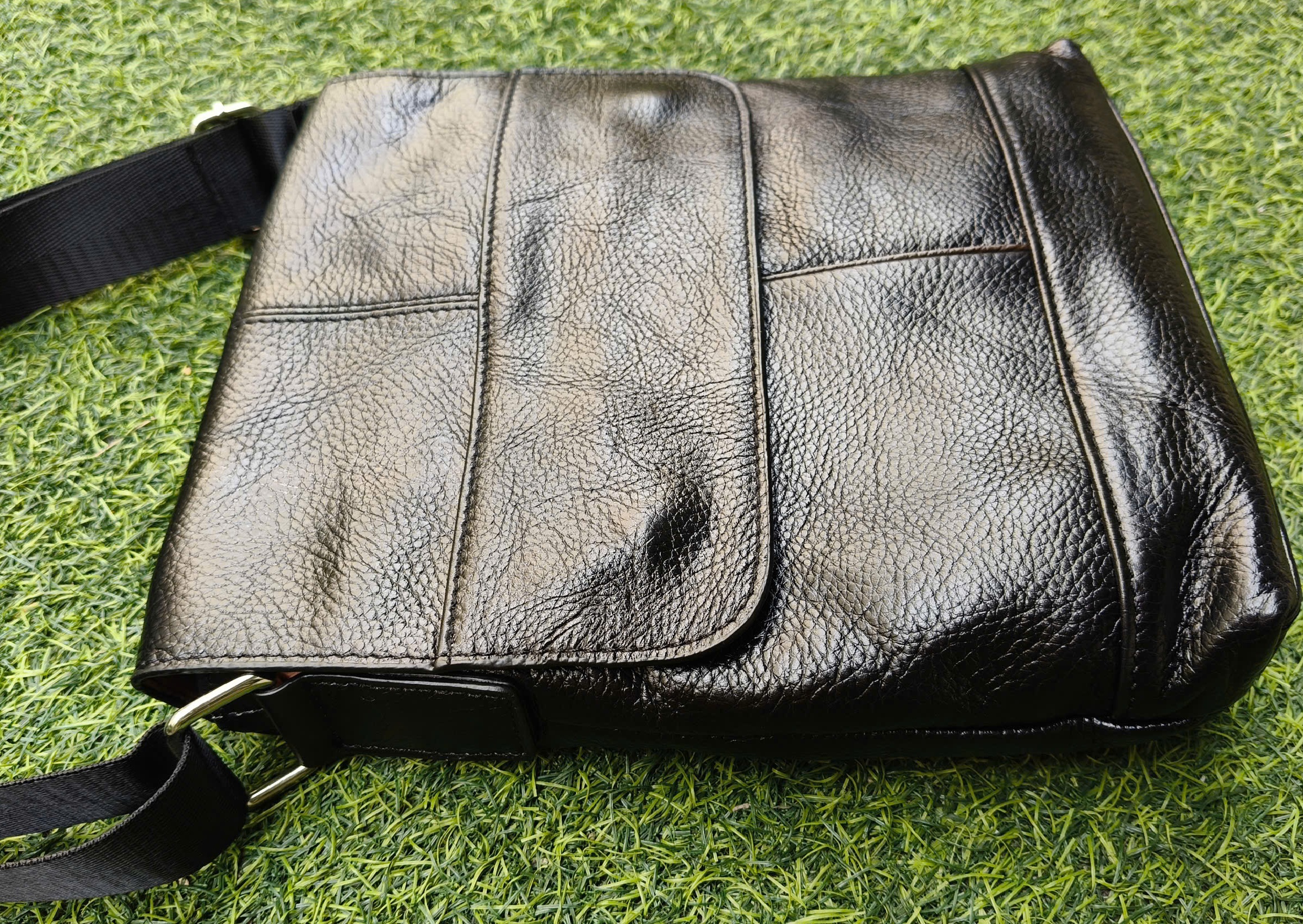 |Da thật| Túi đeo chéo nam mềm mỏng bền BHM5102 túi đeo vai