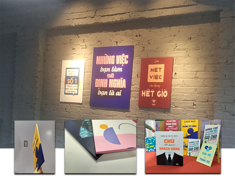 Tranh động lực trang trí phòng làm việc - Giúp được khách hàng là niềm hạnh phúc của chúng tôi - DL407