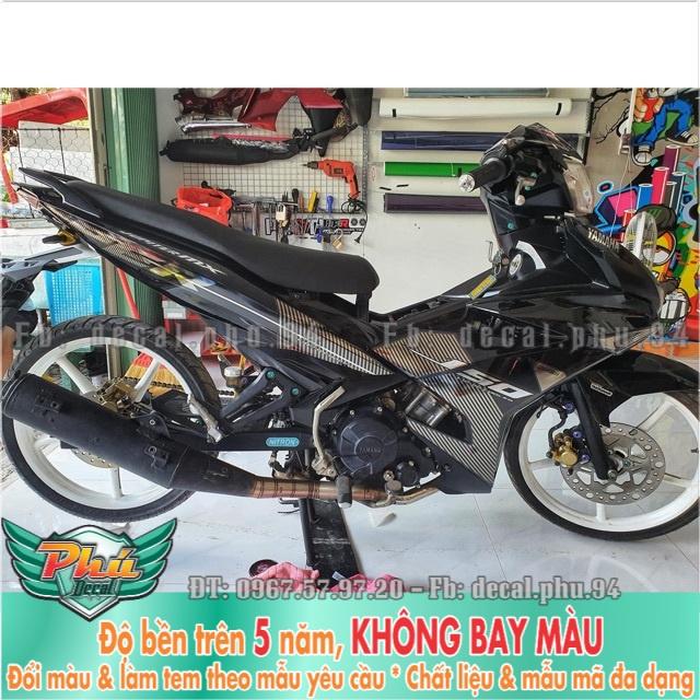 Tem rời Exciter 150 Sniper Crom bạc đen