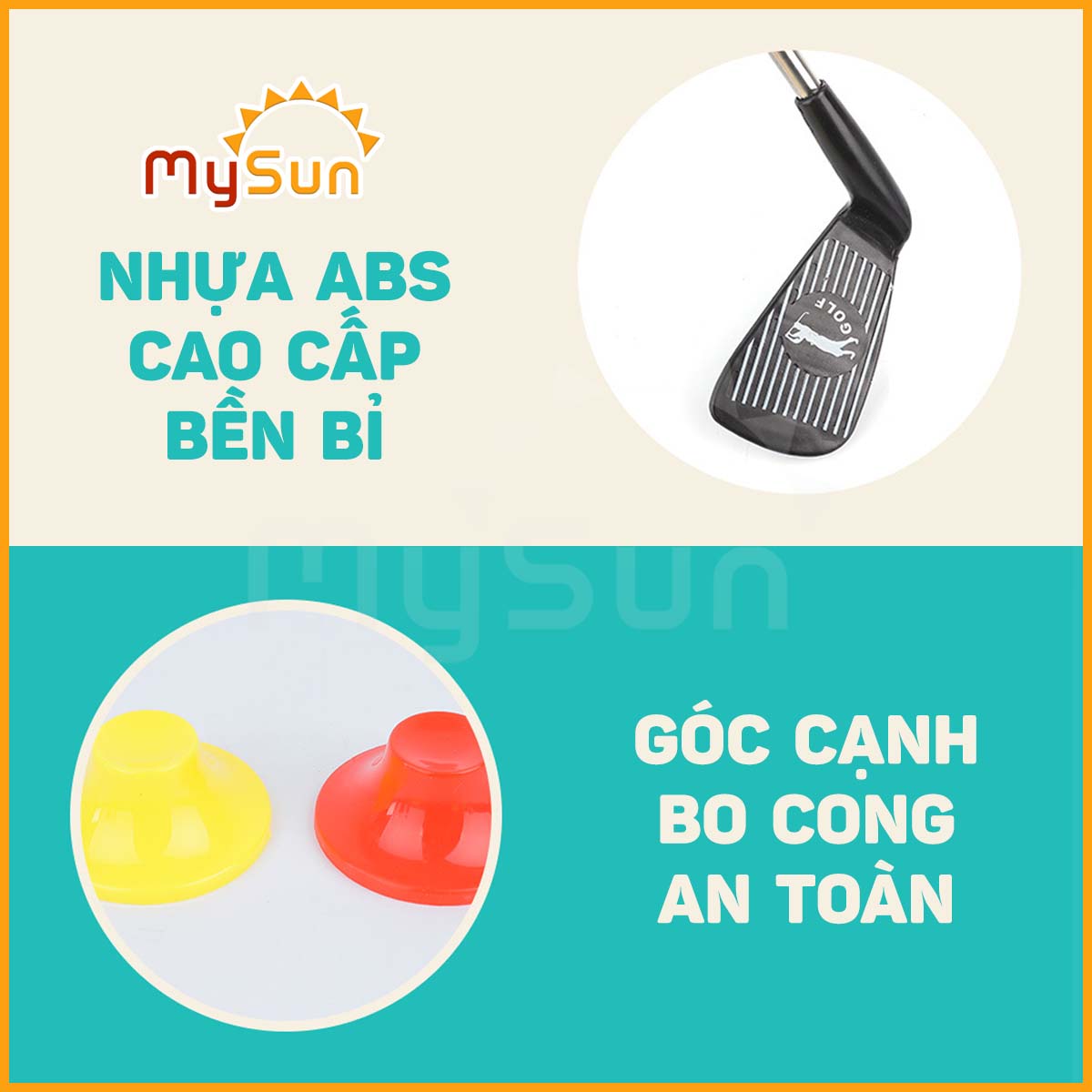 Bộ đồ chơi gậy đánh GOLF trẻ em cho bé vận động thể thao trong nhà ngoài trời MySun