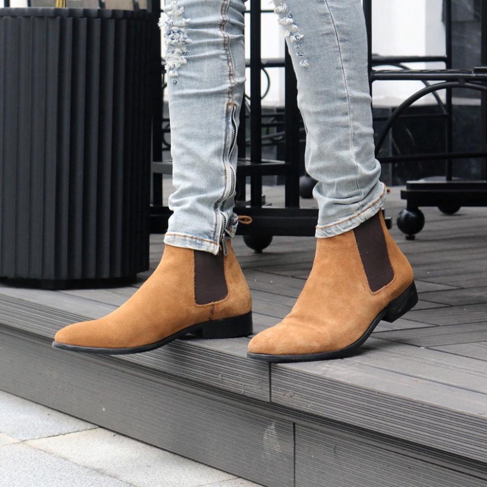 Giày Boot Nam DECEMBER Chelsea Boot Tobacco - Da Lộn