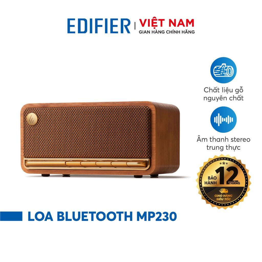 Loa Bluetooth 5.0 EDIFIER MP230 Thiết kế cổ điển Vỏ gỗ chống dội âm - Âm thanh strereo, Thời lượng pin 10h Playtime - Hàng chính hãng