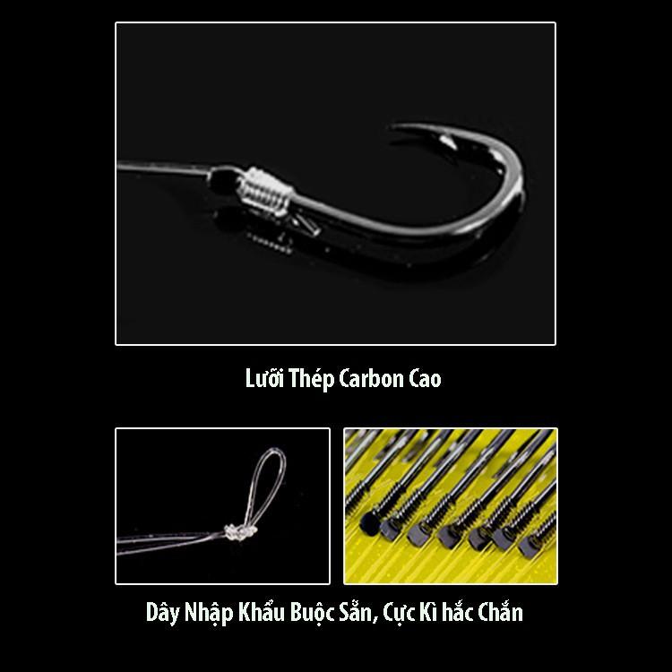 Lưỡi câu cá đôi buộc sẵn chuyên câu đài, lưỡi câu cá siêu bén LC2-A